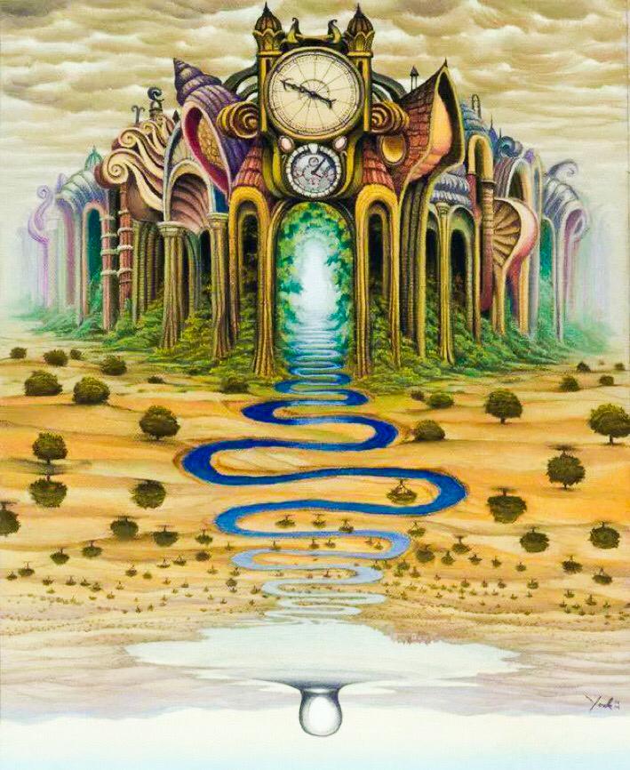 Belovodya - imagem por Jacek Yerka ("Time Tuner", 2006)